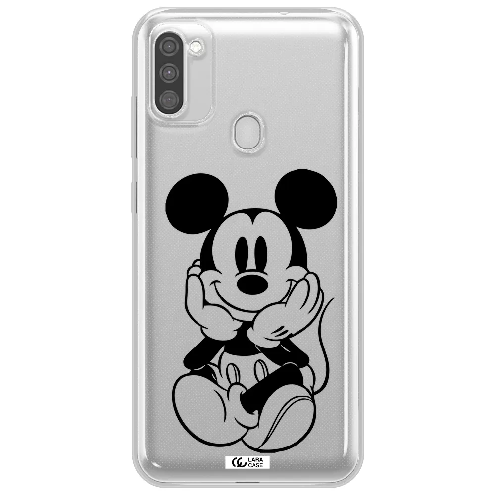 a cartoon of a mouse Samsung M11 Clear TPU Case