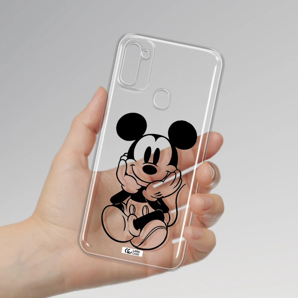 a cartoon of a mouse Samsung M11 Clear TPU Case