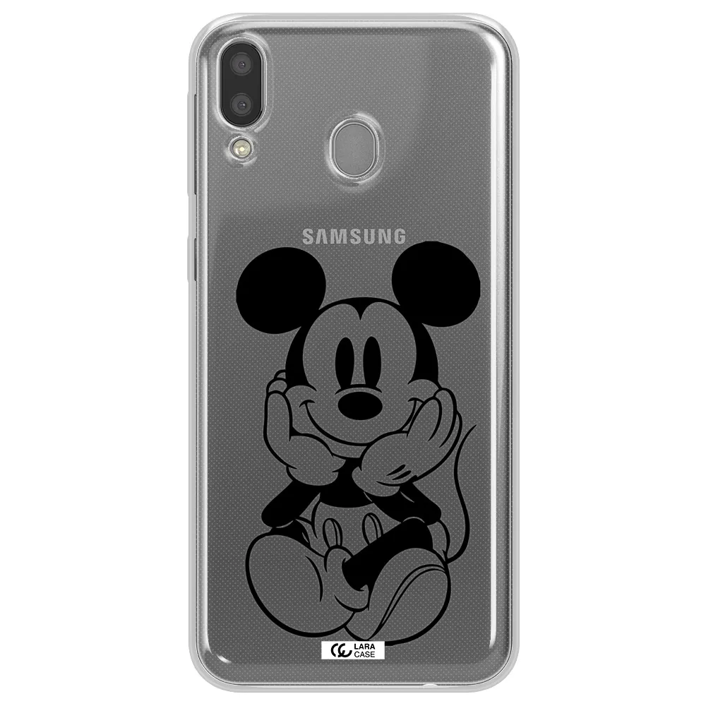 a cartoon of a mouse Samsung M20 Clear TPU Case