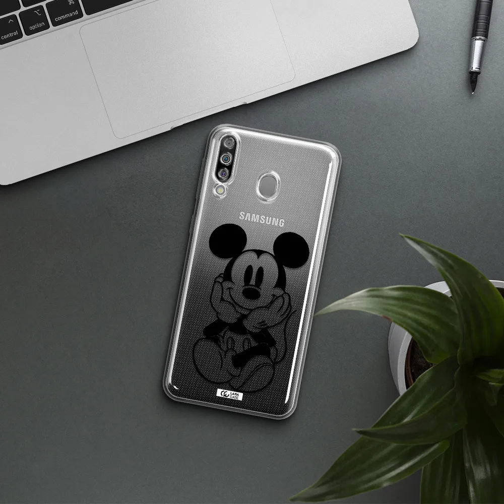 a cartoon of a mouse Samsung M30 Clear TPU Case