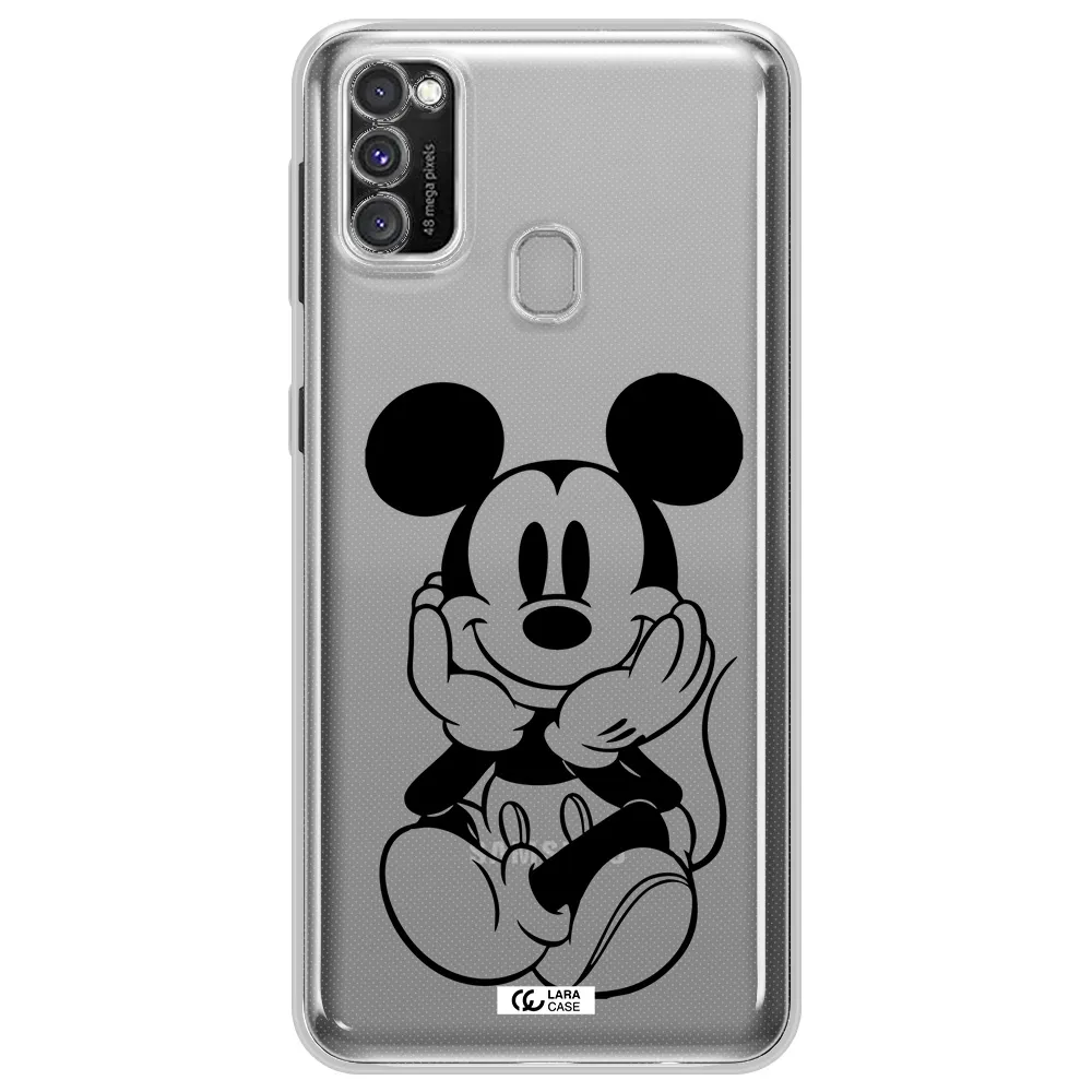 a cartoon of a mouse Samsung M30S Clear TPU Case