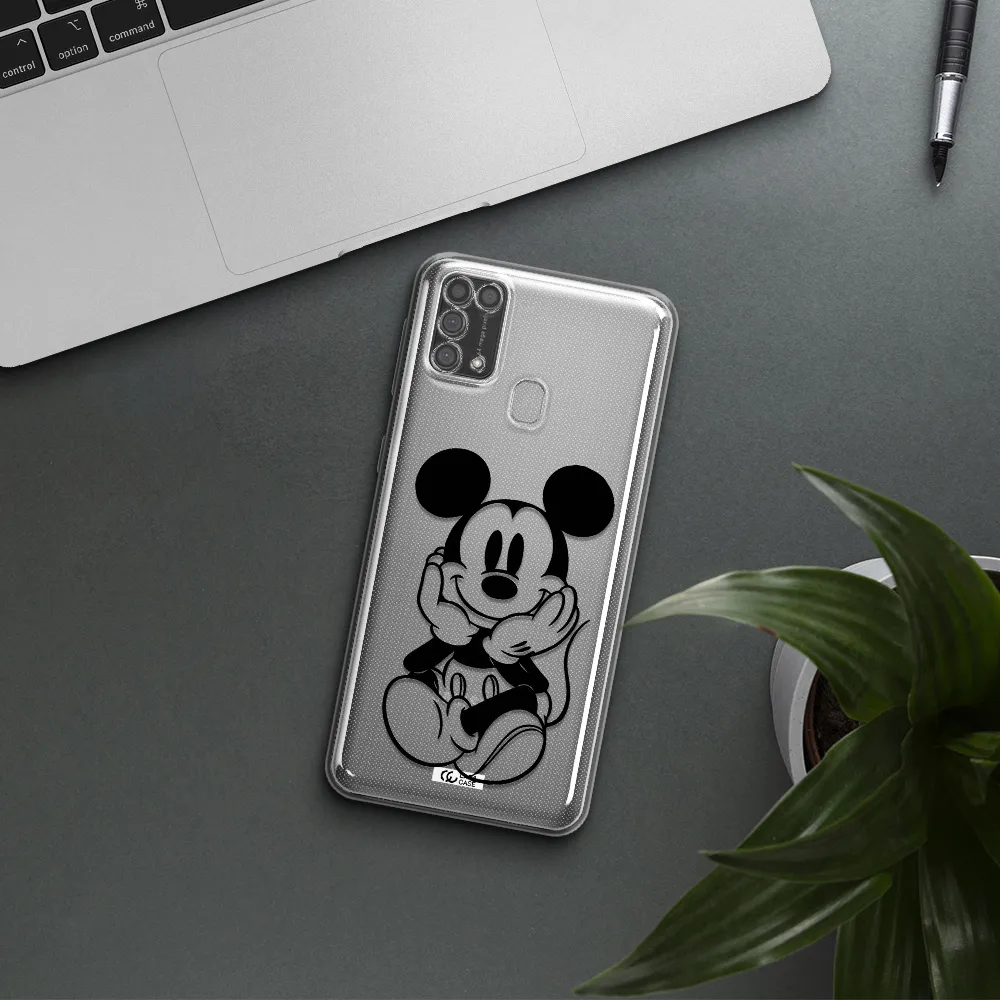 a cartoon of a mouse Samsung M31 Clear TPU Case