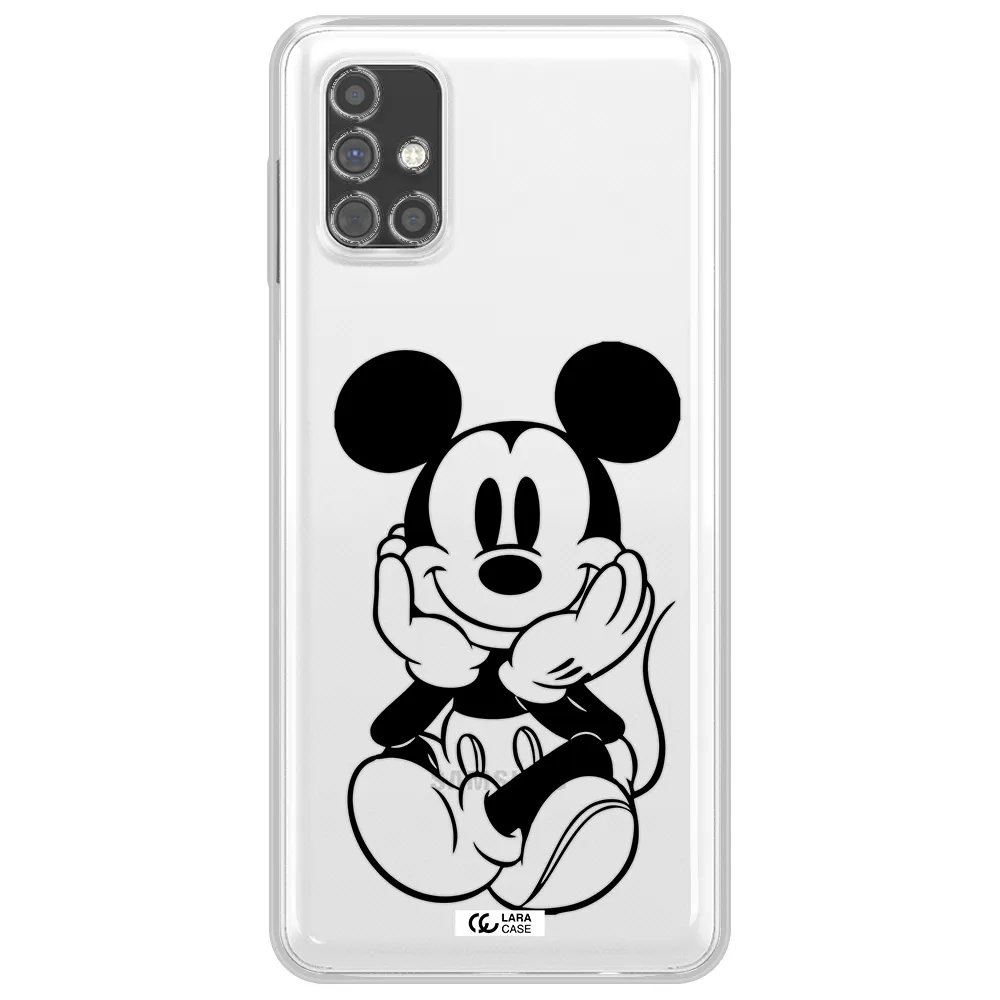 a cartoon of a mouse Samsung M31S Clear TPU Case
