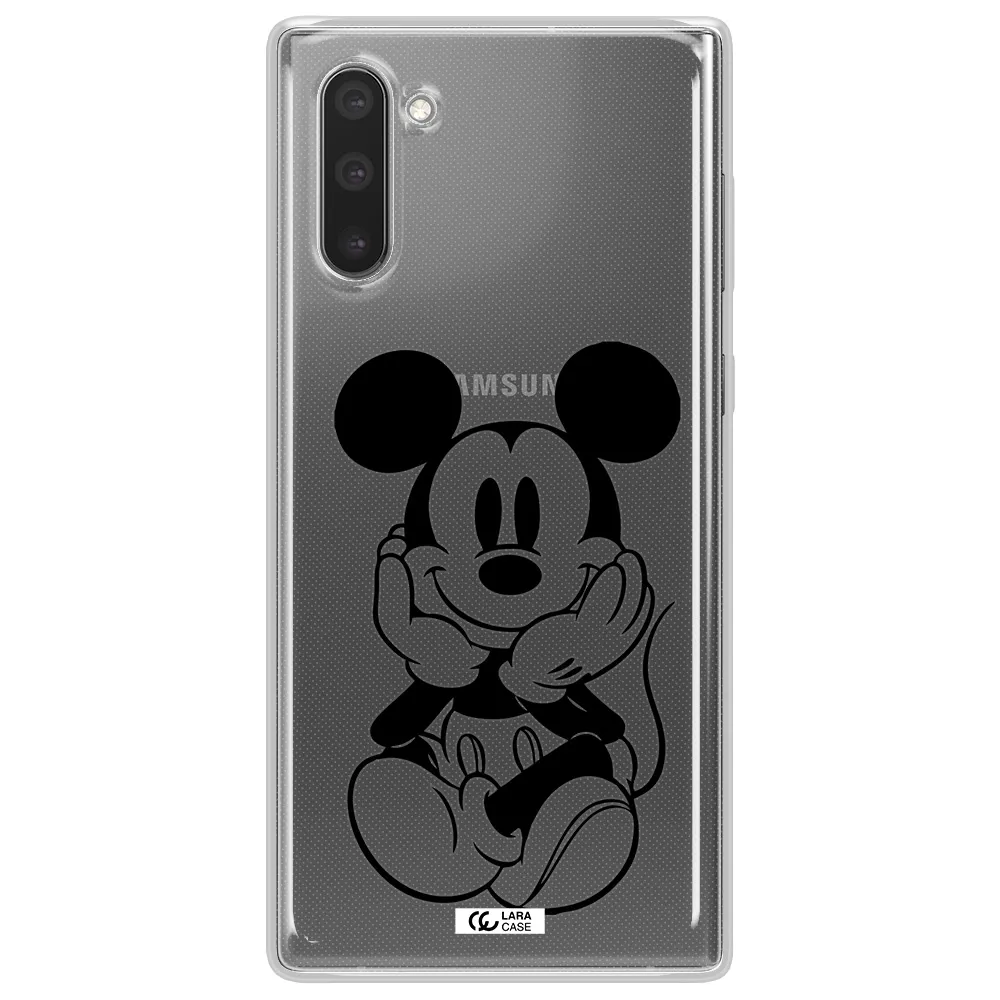 a cartoon of a mouse Samsung Note 10 Clear TPU Case