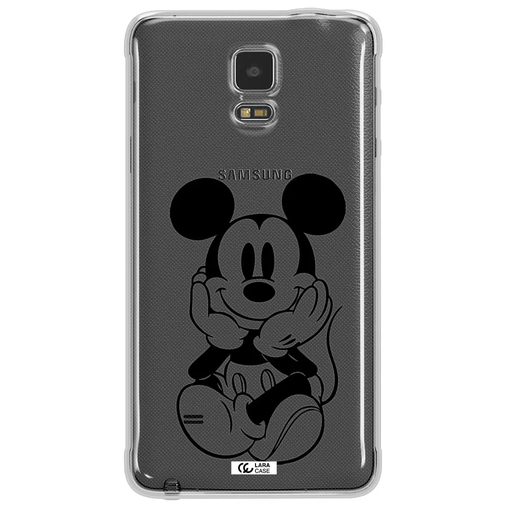 a cartoon of a mouse Samsung Note 4 Clear TPU Case