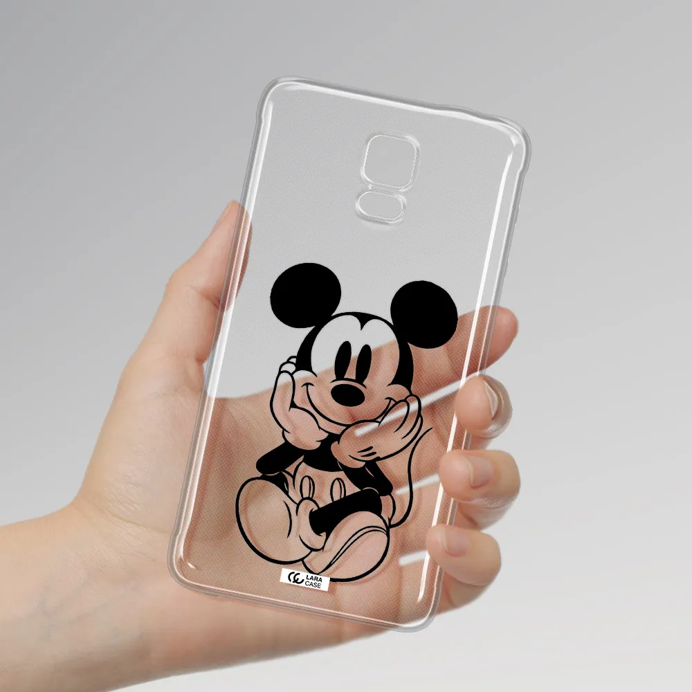 a cartoon of a mouse Samsung Note 4 Clear TPU Case