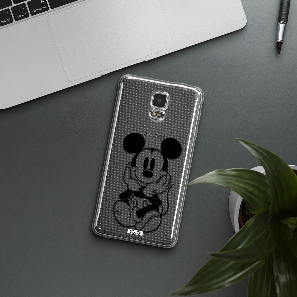 a cartoon of a mouse Samsung Note 4 Clear TPU Case