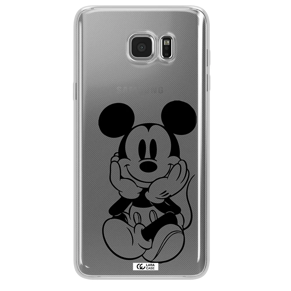 a cartoon of a mouse Samsung Note 5 Clear TPU Case