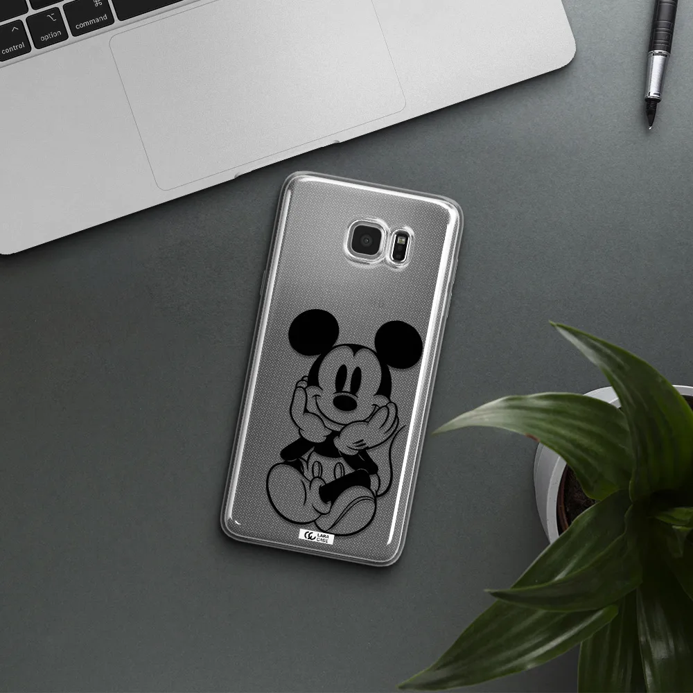 a cartoon of a mouse Samsung Note 5 Clear TPU Case