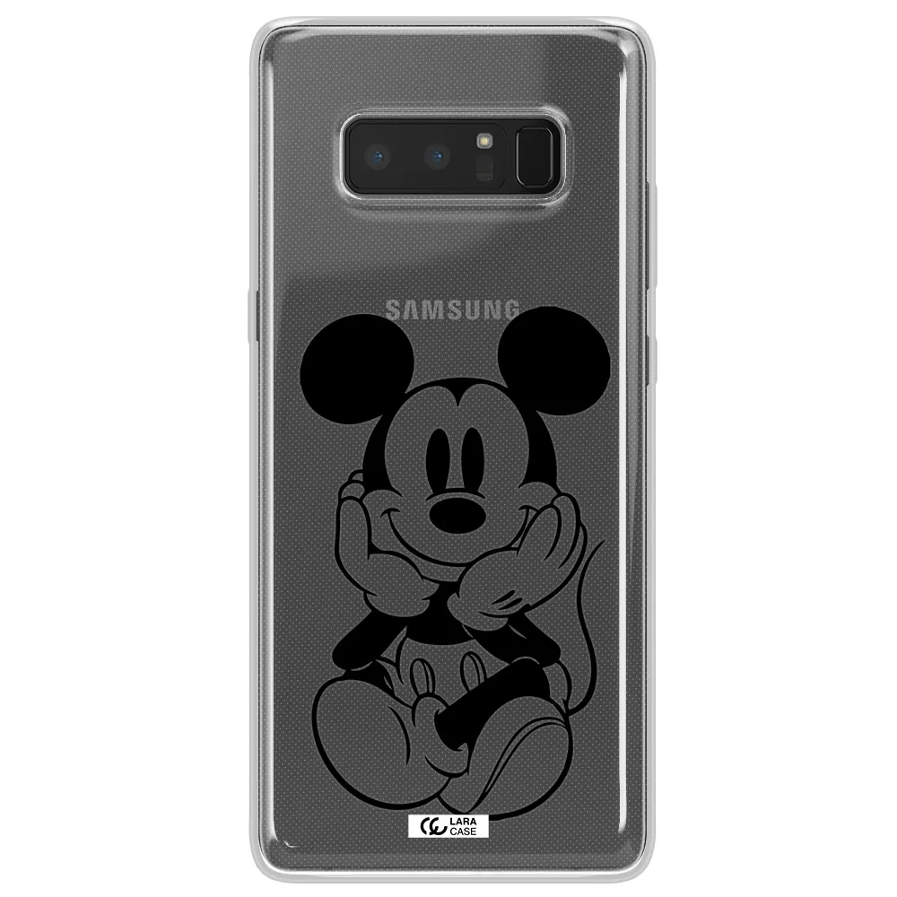 a cartoon of a mouse Samsung Note 8 Clear TPU Case