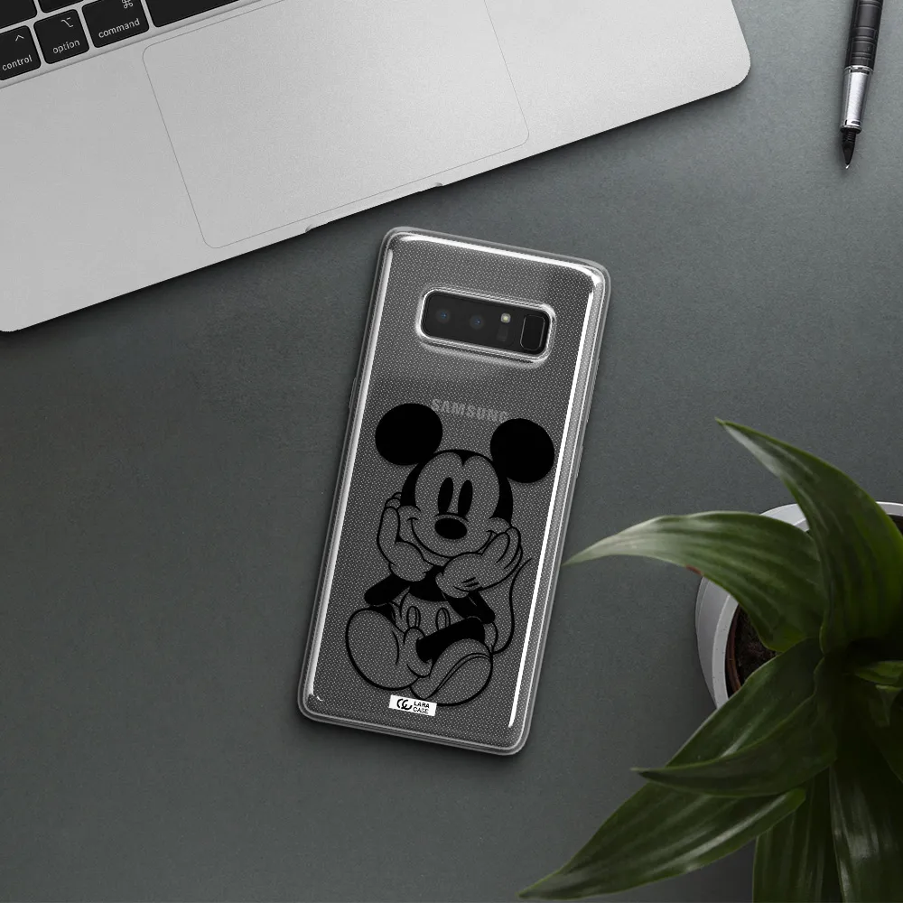a cartoon of a mouse Samsung Note 8 Clear TPU Case