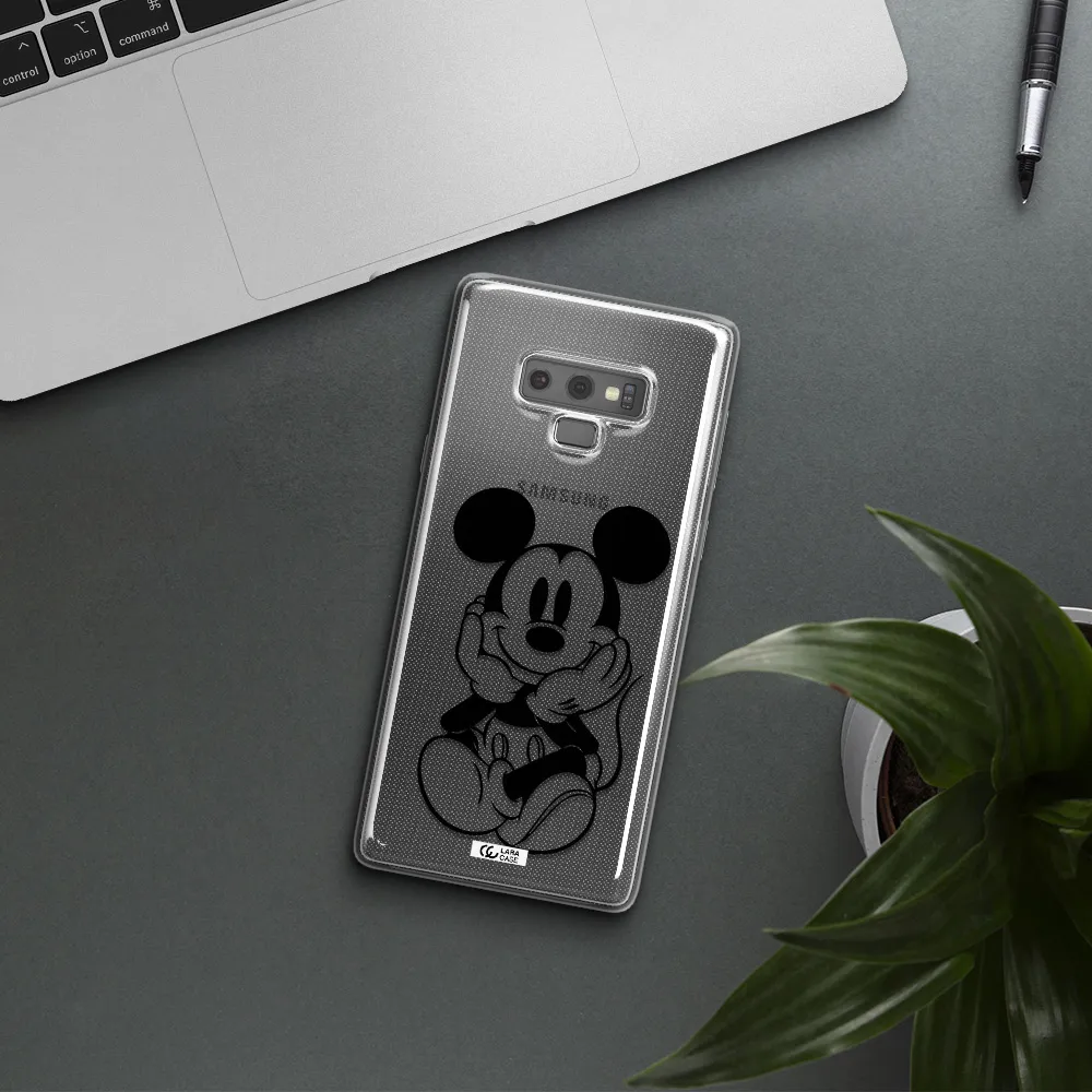 a cartoon of a mouse Samsung Note 9 Clear TPU Case