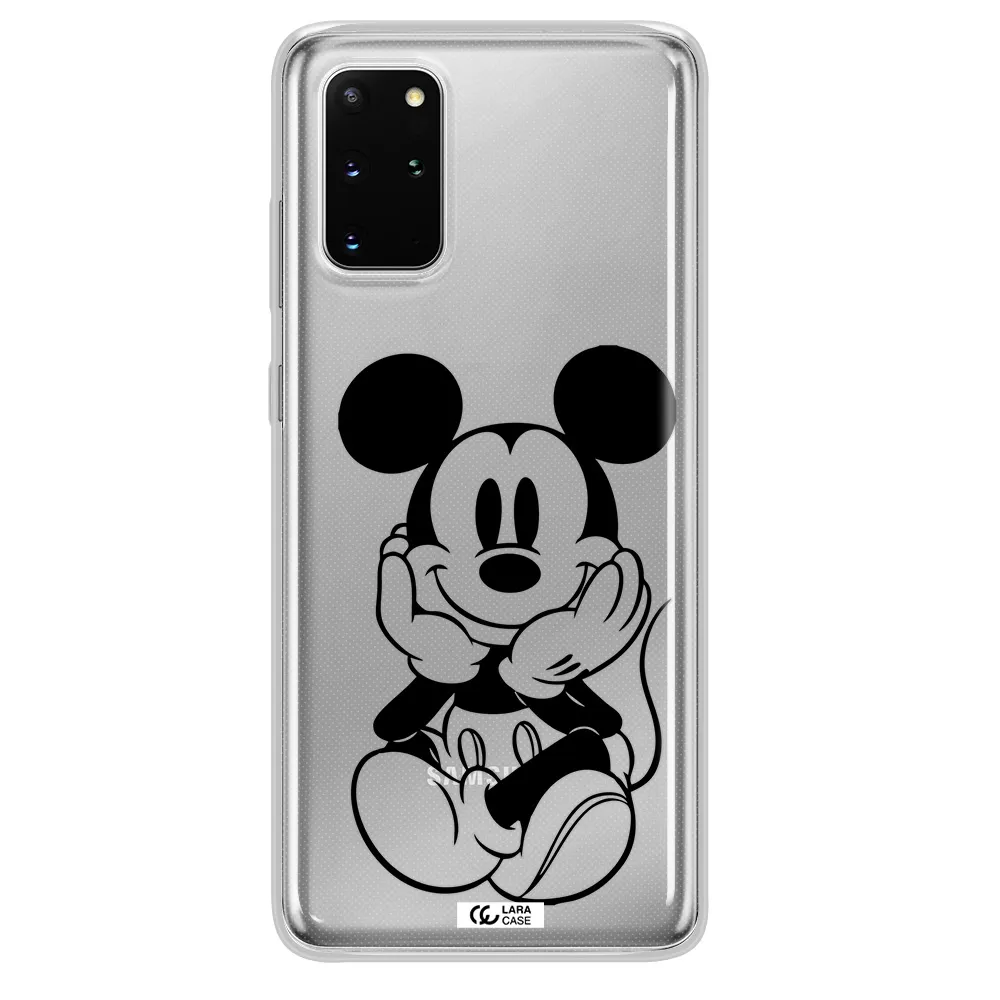 a cartoon of a mouse Samsung S 20 Plus Clear TPU Case