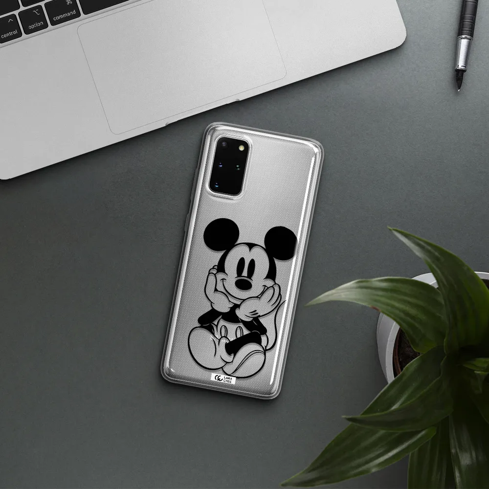a cartoon of a mouse Samsung S 20 Plus Clear TPU Case