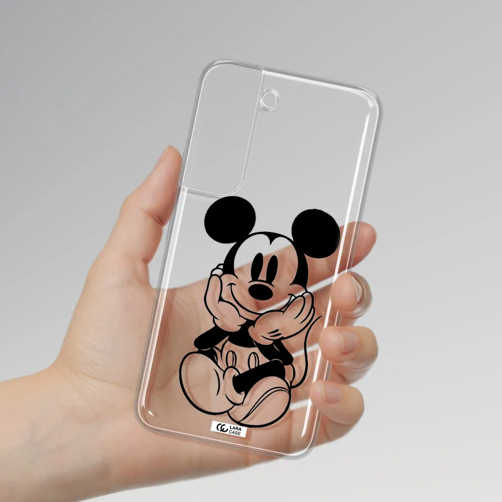 a cartoon of a mouse Samsung S 22 Plus Clear TPU Case