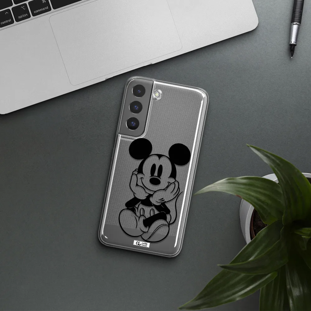 a cartoon of a mouse Samsung S 22 Plus Clear TPU Case