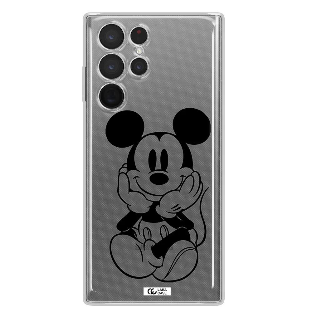 a cartoon of a mouse Samsung S 22 Ultra Clear TPU Case