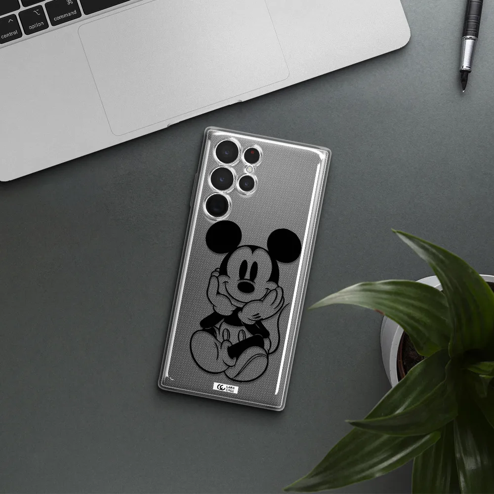 a cartoon of a mouse Samsung S 22 Ultra Clear TPU Case