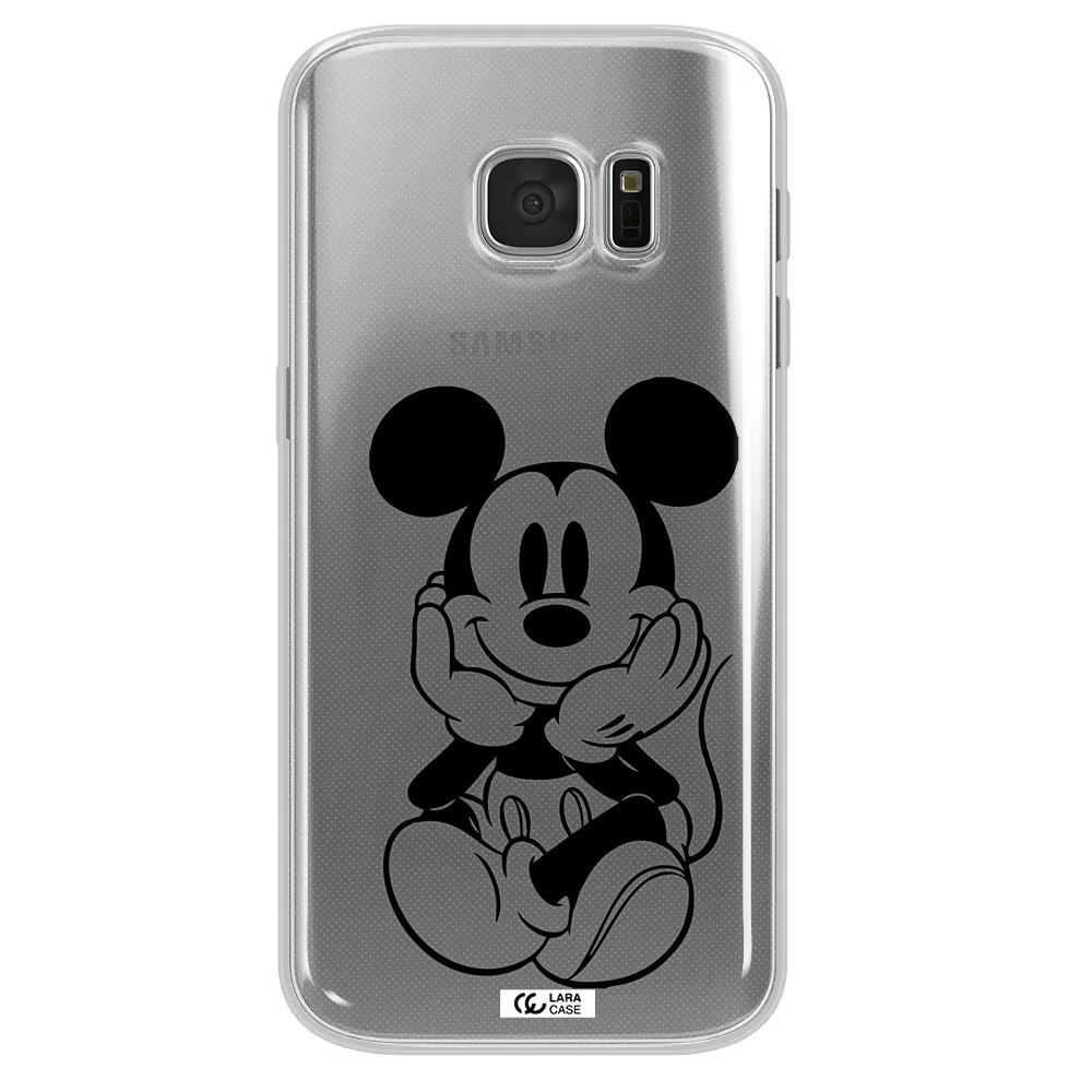 a cartoon of a mouse Samsung S 7 Clear TPU Case