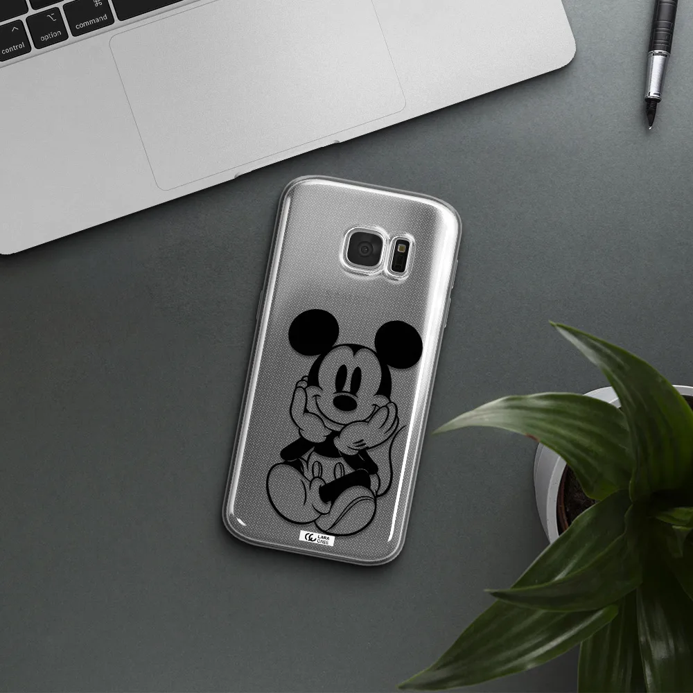 a cartoon of a mouse Samsung S 7 Clear TPU Case