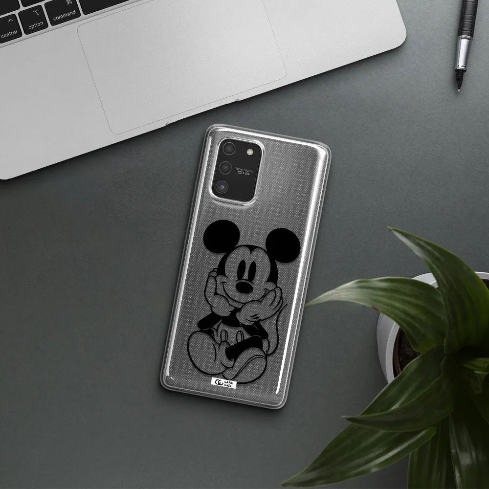 a cartoon of a mouse Samsung S10 Lite Clear TPU Case