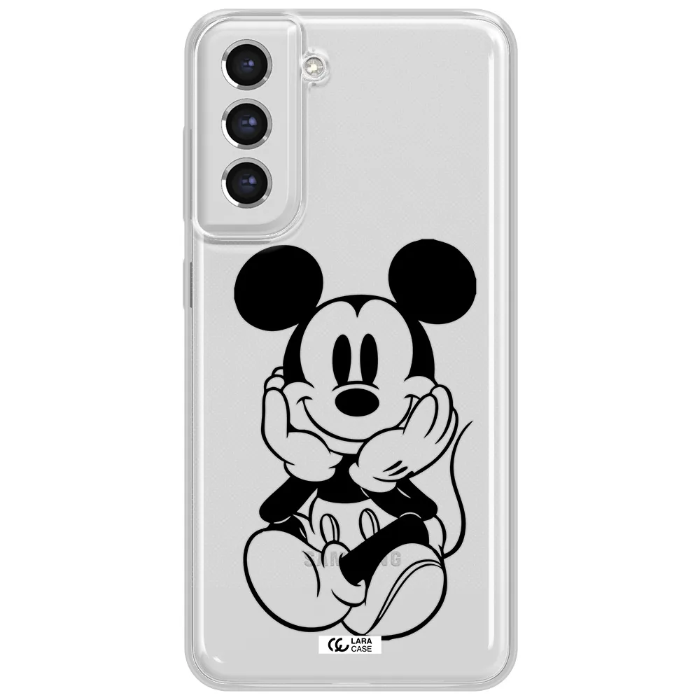 A Cartoon Of A Mouse Samsung S21 Fe Clear Tpu Case