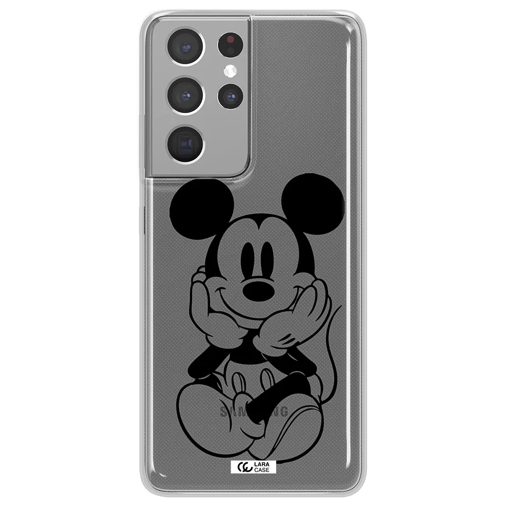 a cartoon of a mouse Samsung S21 Ultra Clear TPU Case