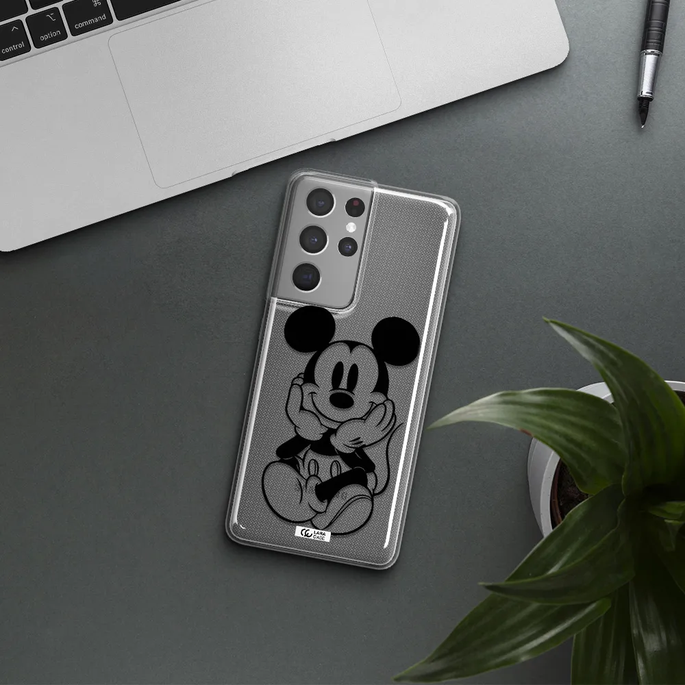a cartoon of a mouse Samsung S21 Ultra Clear TPU Case