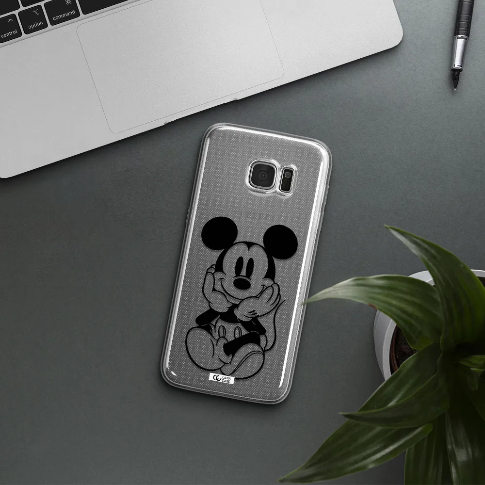 a cartoon of a mouse Samsung S7 Edge Clear TPU Case