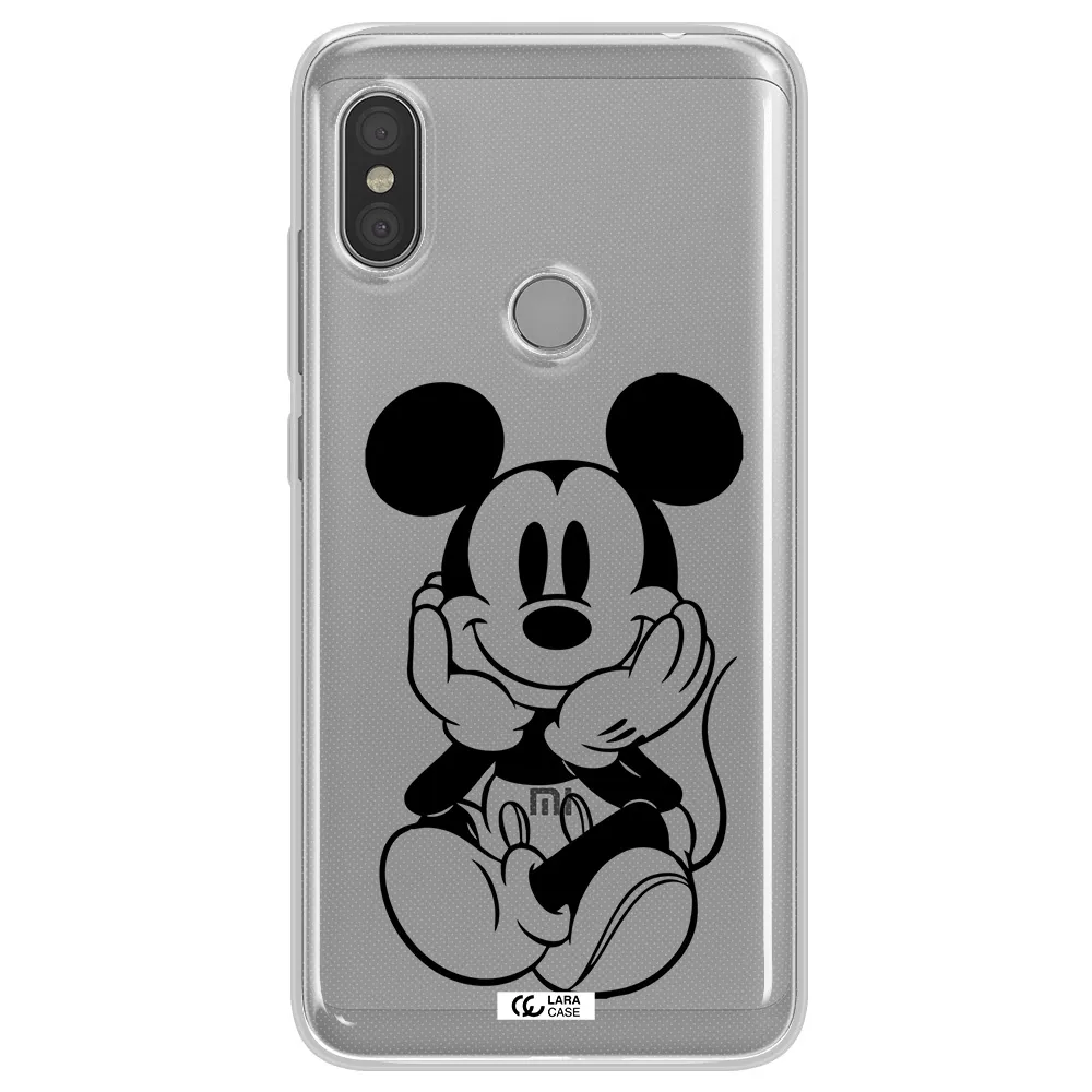 a cartoon of a mouse Xiaomi Redmi Note 6 Pro Clear TPU Case