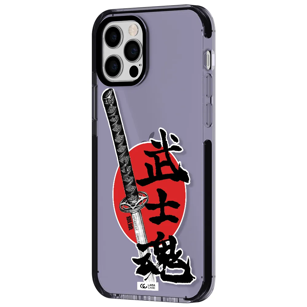 a sword with a red circle and hieroglyph Apple iPhone 12 pro impact Lilac Case