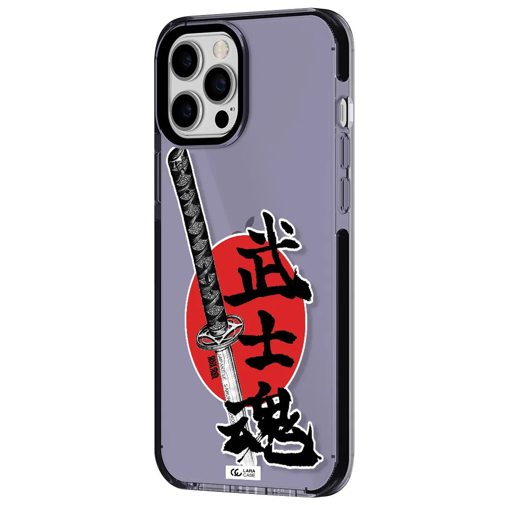 a sword with a red circle and hieroglyph Apple iPhone 12 pro max impact Lilac Case