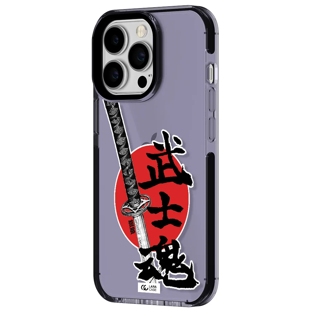 a sword with a red circle and hieroglyph Apple iPhone 13 Pro impact Lilac Case