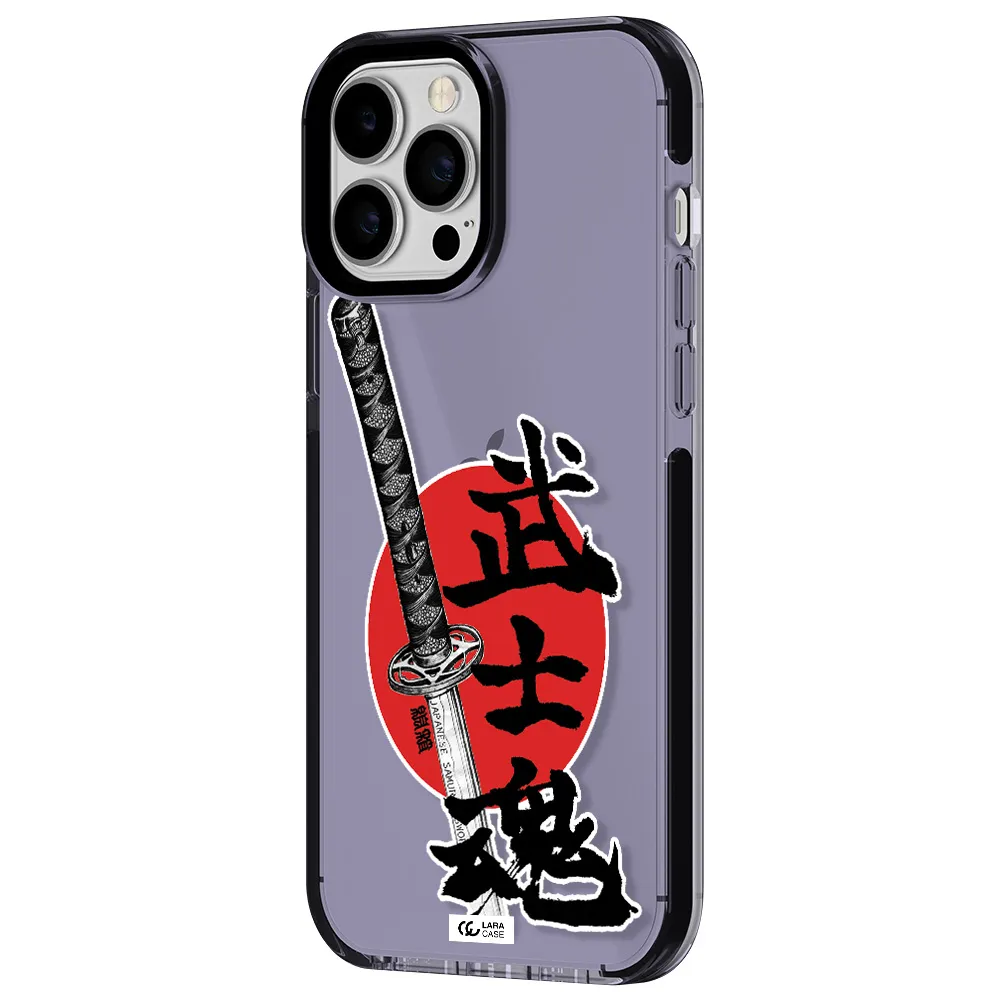 a sword with a red circle and hieroglyph Apple iPhone 13 Pro Max impact Lilac Case