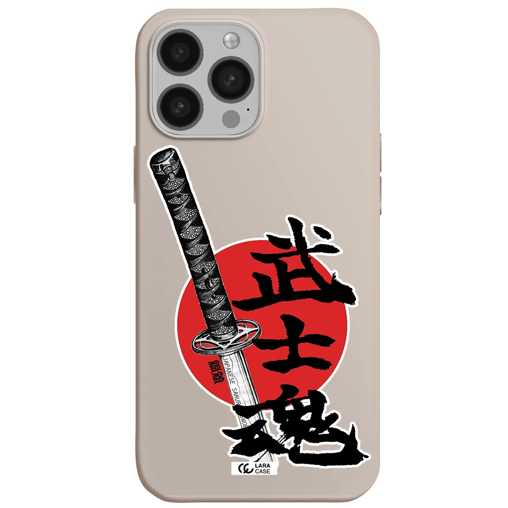 a sword with a red circle and hieroglyph Apple iPhone 13 Pro Silicone Stone Case