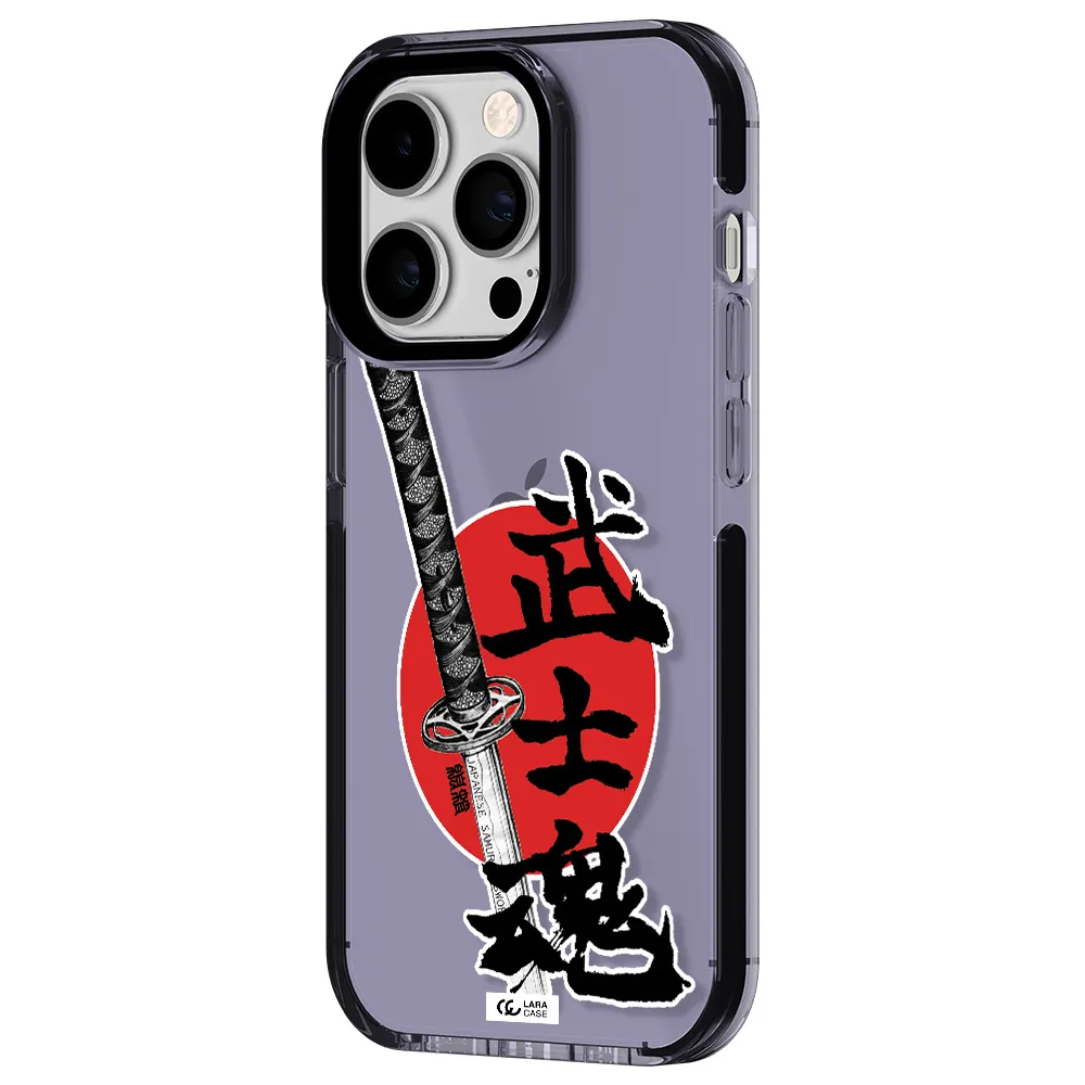a sword with a red circle and hieroglyph Apple iPhone 14 pro impact Lilac Case