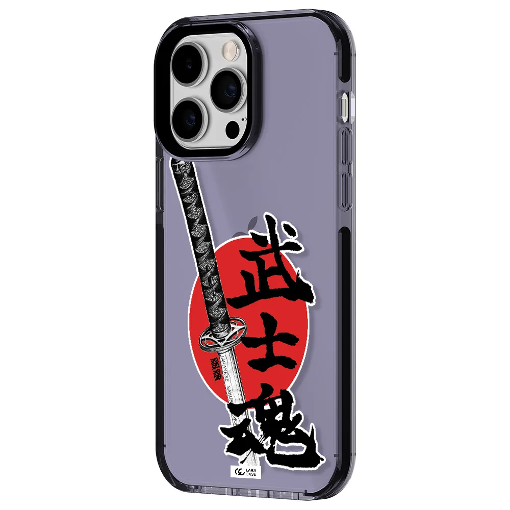 a sword with a red circle and hieroglyph Apple iPhone 15 Pro impact Lilac Case