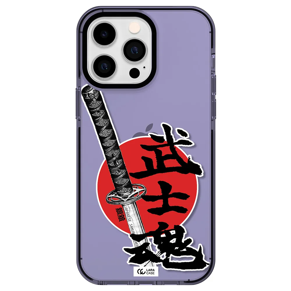 a sword with a red circle and hieroglyph Apple iPhone 15 Pro Max impact Lilac Case