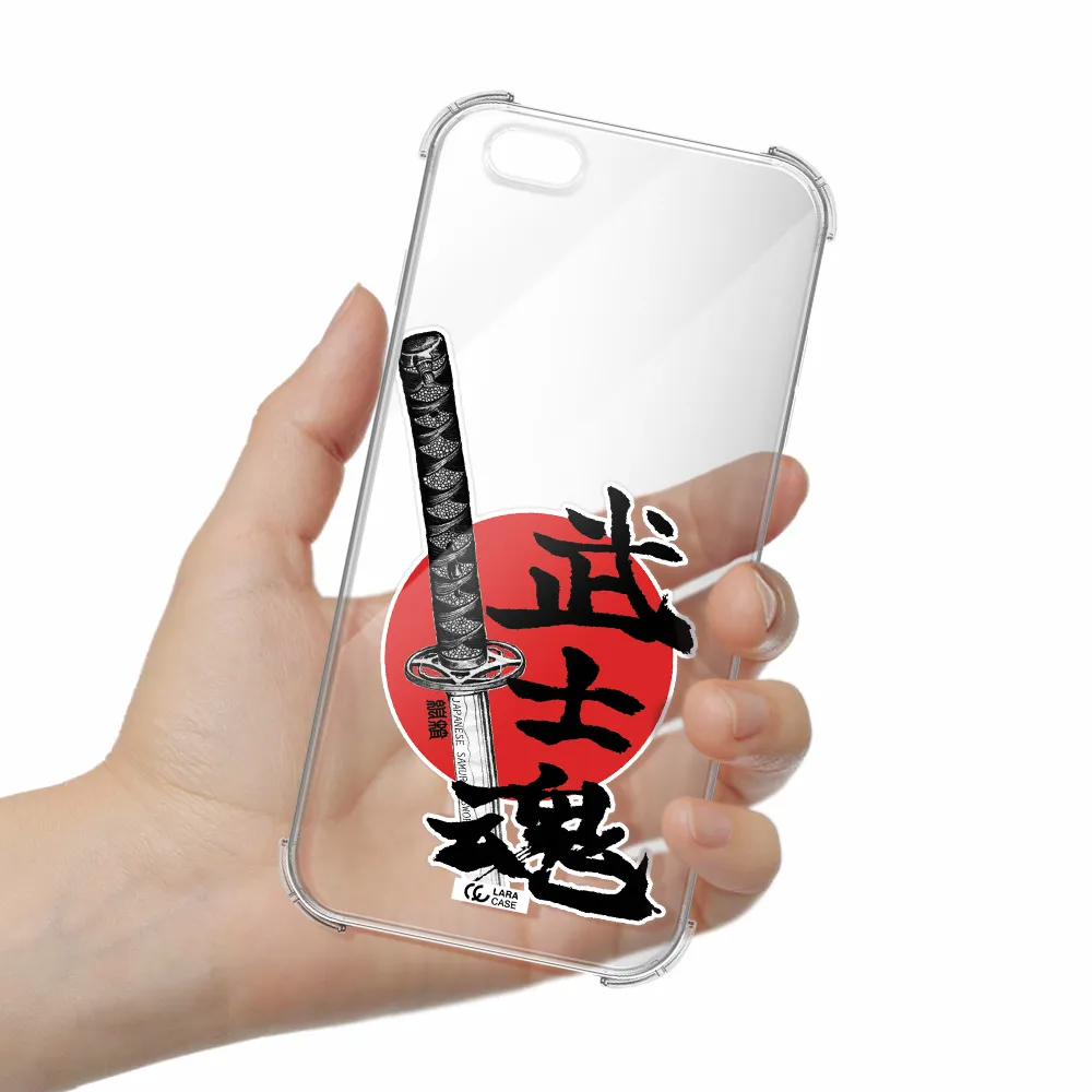 a sword with a red circle and hieroglyph Apple iPhone 6 plus Clear PC Case