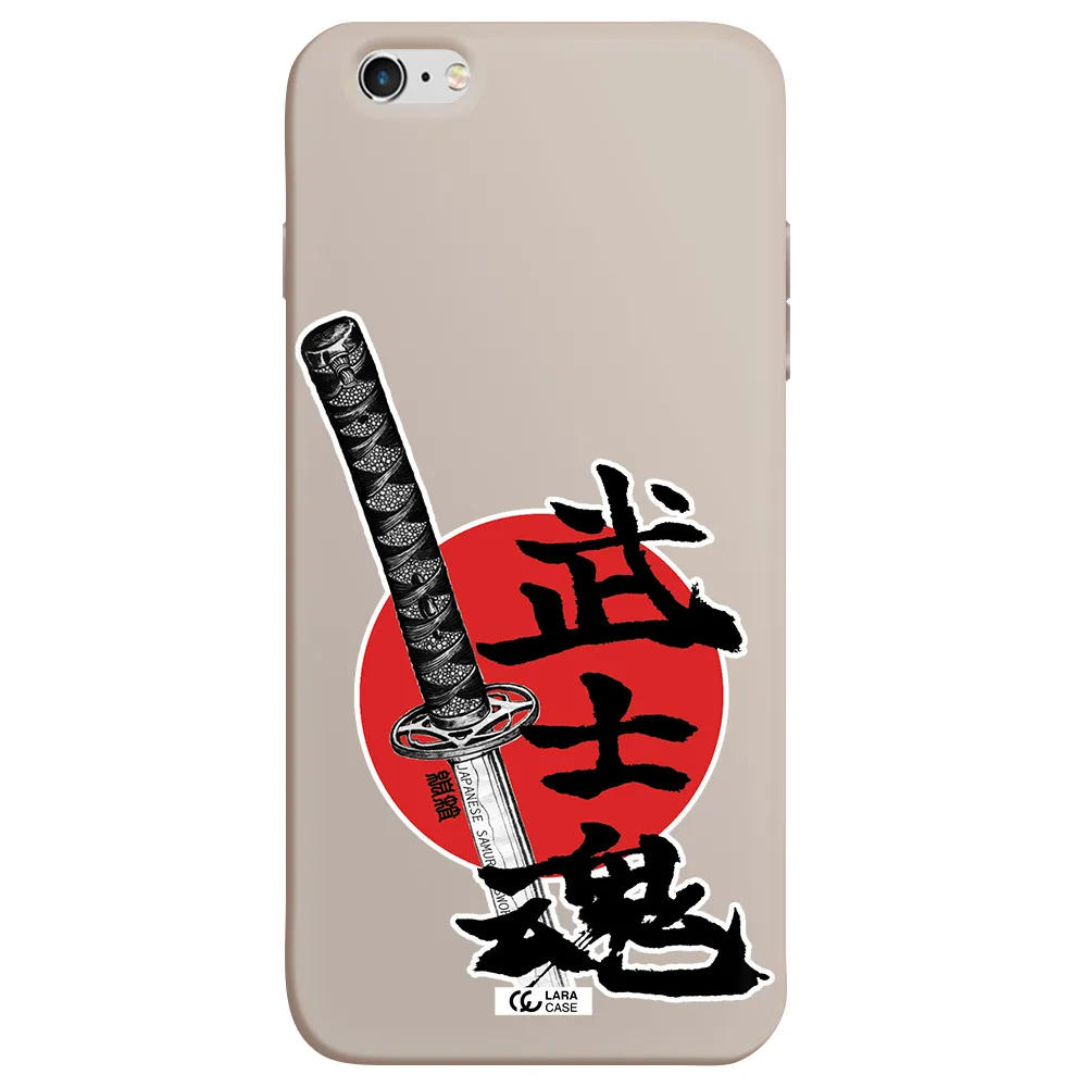 a sword with a red circle and hieroglyph Apple iPhone 6 plus Silicone Stone Case