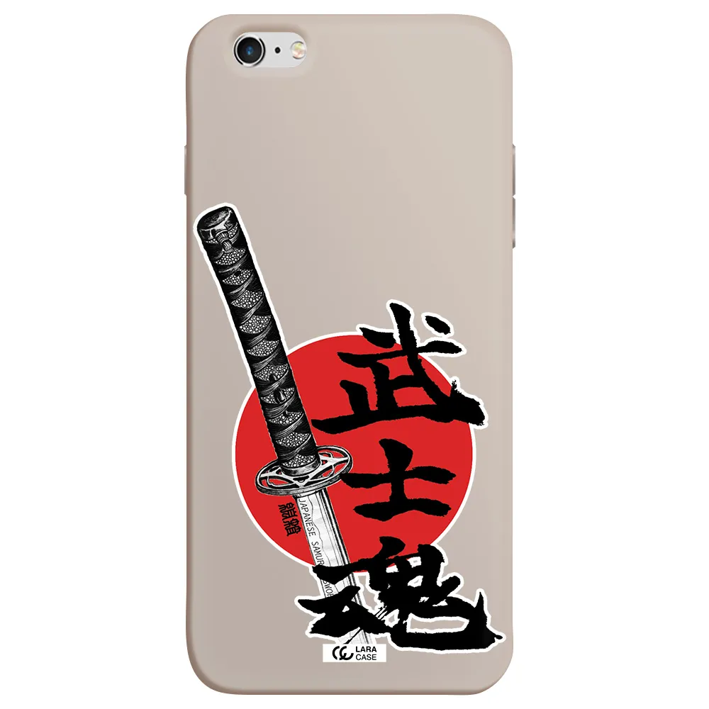 a sword with a red circle and hieroglyph Apple iPhone 6 s plus Silicone Stone Case