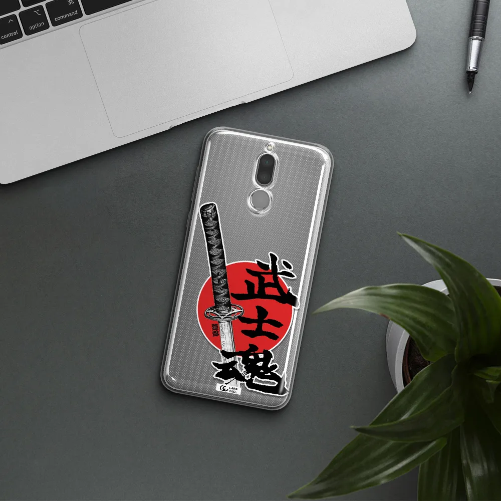 a sword with a red circle and hieroglyph Huawei Mate 10 Lite Clear TPU Case