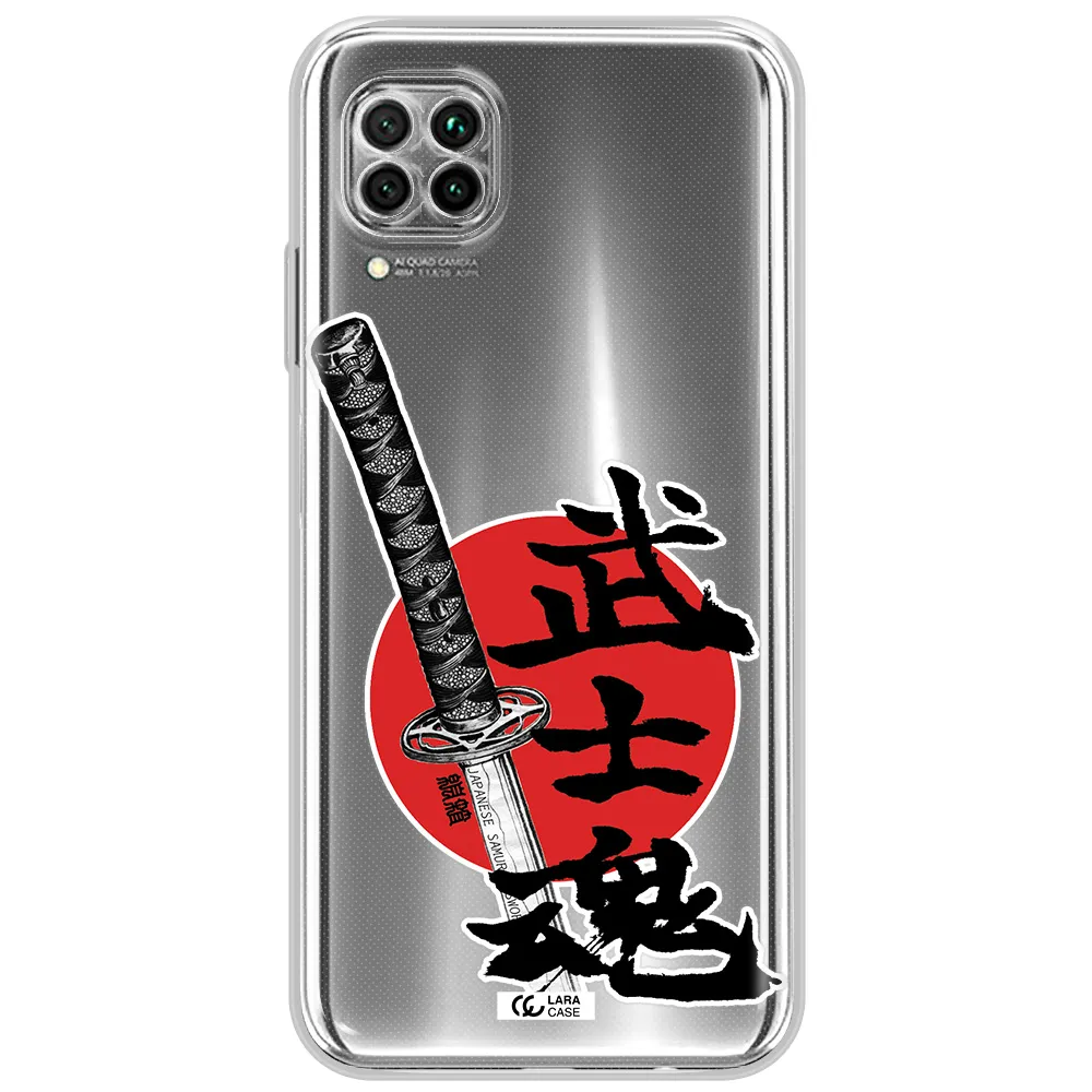 A Sword With A Red Circle And Hieroglyph Huawei Nova 7I Clear Tpu Case