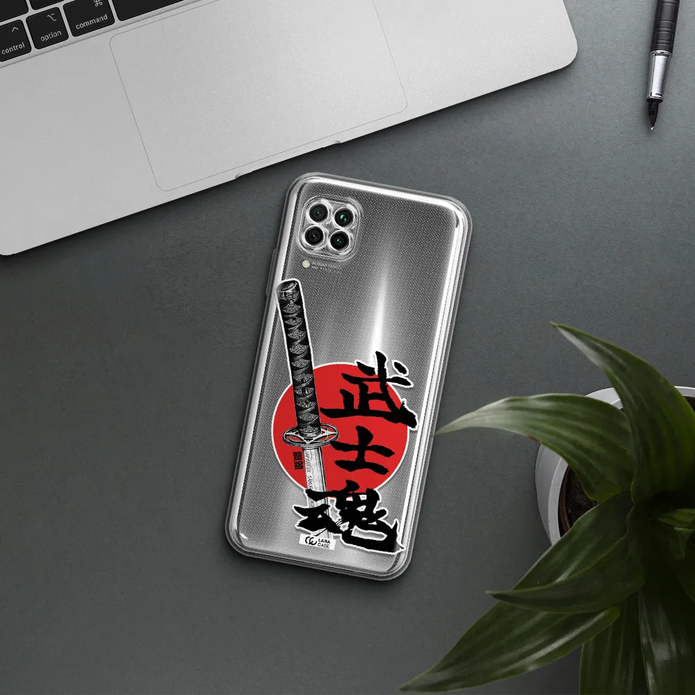 A Sword With A Red Circle And Hieroglyph Huawei Nova 7I Clear Tpu Case