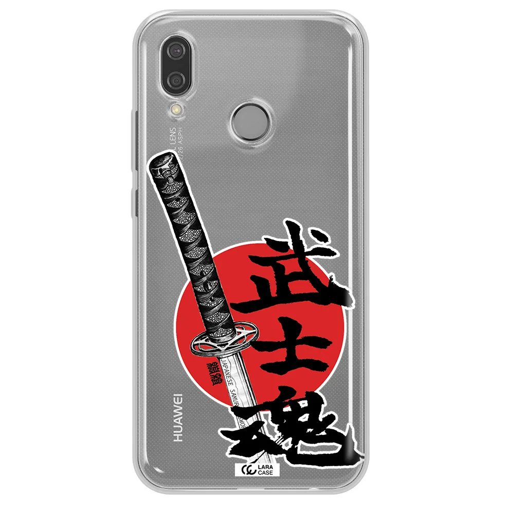 a sword with a red circle and hieroglyph Huawei P20 Lite Clear TPU Case