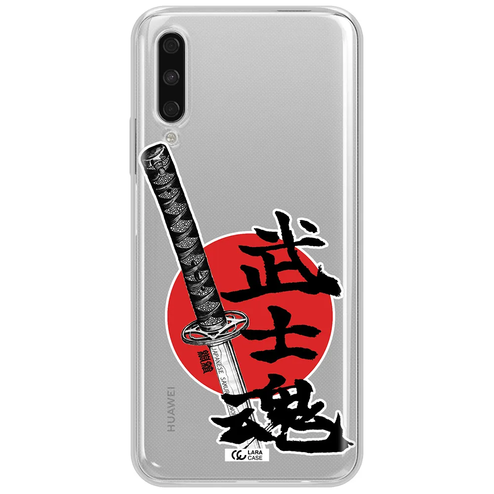 A Sword With A Red Circle And Hieroglyph Huawei Y9S Clear Tpu Case