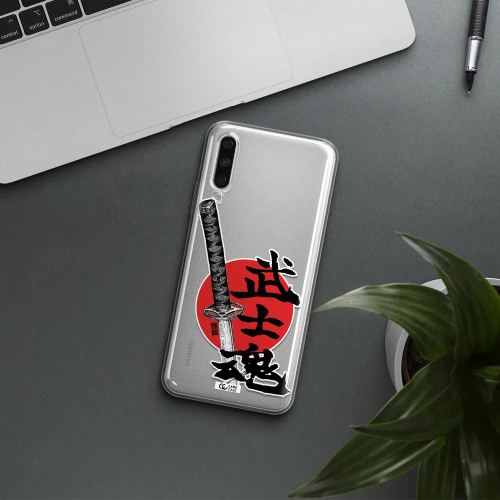 A Sword With A Red Circle And Hieroglyph Huawei Y9S Clear Tpu Case