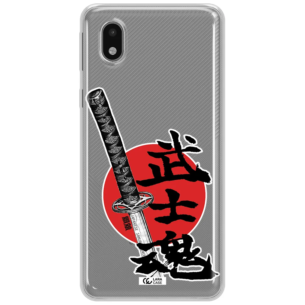 A Sword With A Red Circle And Hieroglyph Samsung A01 Core Clear Tpu Case