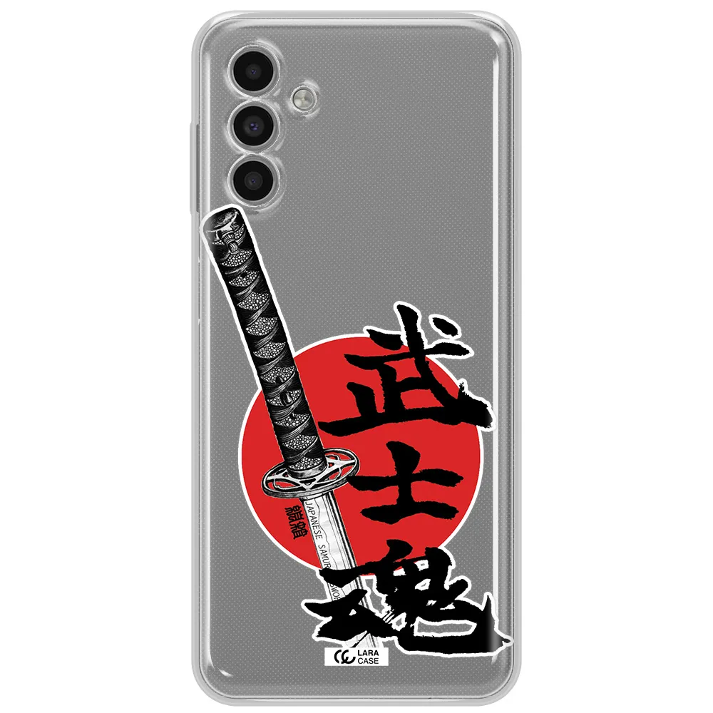 A Sword With A Red Circle And Hieroglyph Samsung A13 5G Clear Tpu Case