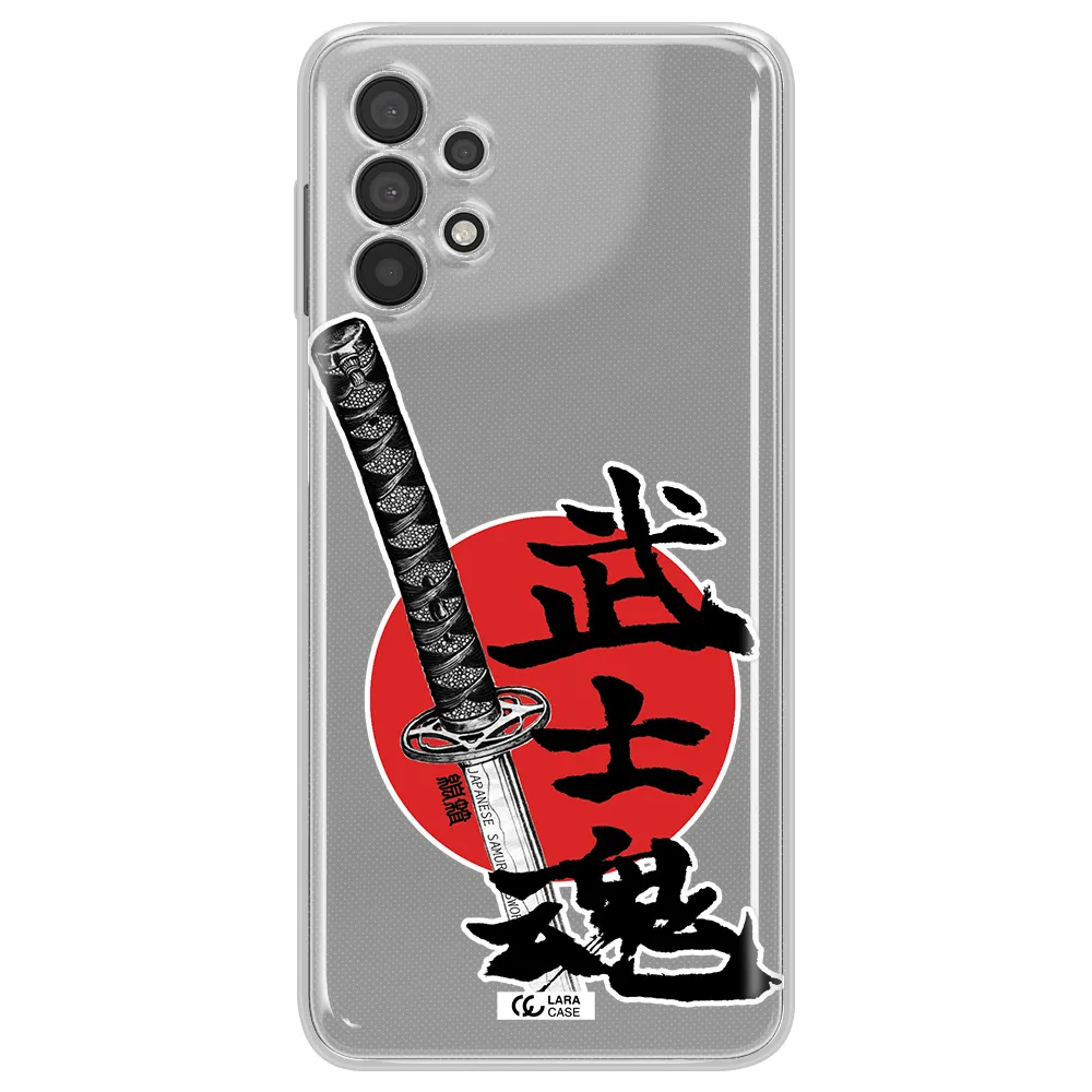 A Sword With A Red Circle And Hieroglyph Samsung A32 4G Clear Tpu Case